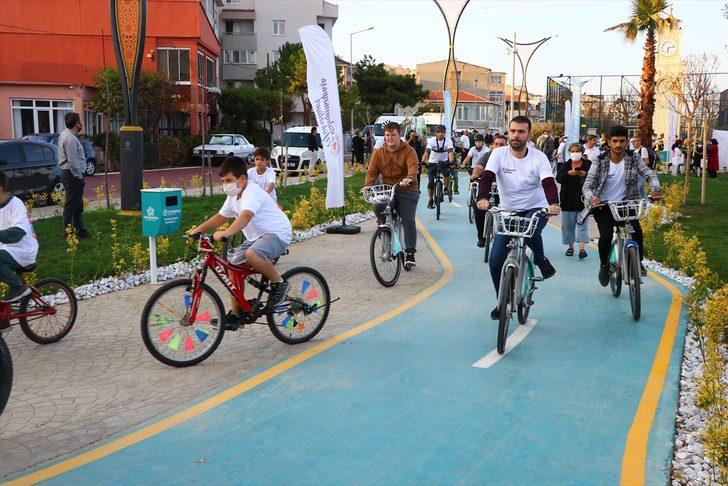 Tekirdağ'da çocuklar aileleriyle pedal çevirdi G3