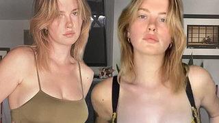 Ireland Baldwin göğüslerine küçük gelen bikinisiyle mesaj verdi