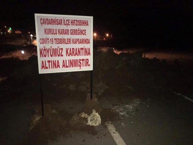 Kütahya'da bir köy Kovid-19 nedeniyle karantinaya alındı