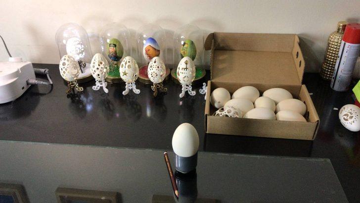 Merakını gidermek için başladı, şimdi bırakamıyor! Tavuk yumurtalarını sanatla donatıyor G2