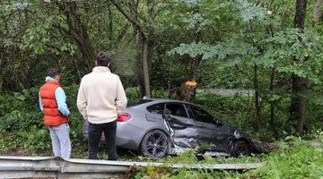 Bolusporlu futbolcuların bulunduğu otomobil kaza yaptı