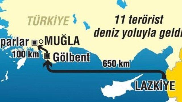 PKK'lı teröristleri Muğla'ya getiren tekne Türkiye’ye 6 sefer düzenlemiş