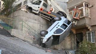 Eyüpsultan'da akılalmaz kaza! Facianın eşiğinden dönüldü