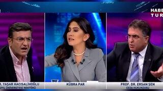 Habertürk'te Ersan Şen ile Yaşar Hacısalihoğlu birbirine girdi! Canlı yayını izleyenler dondu kaldı