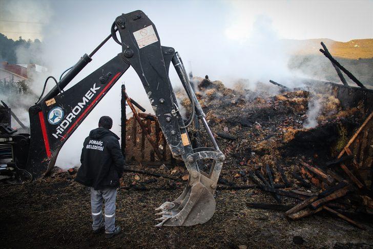Kütahya'da ahır ve samanlık yangınında 3 küçükbaş hayvan telef oldu G4