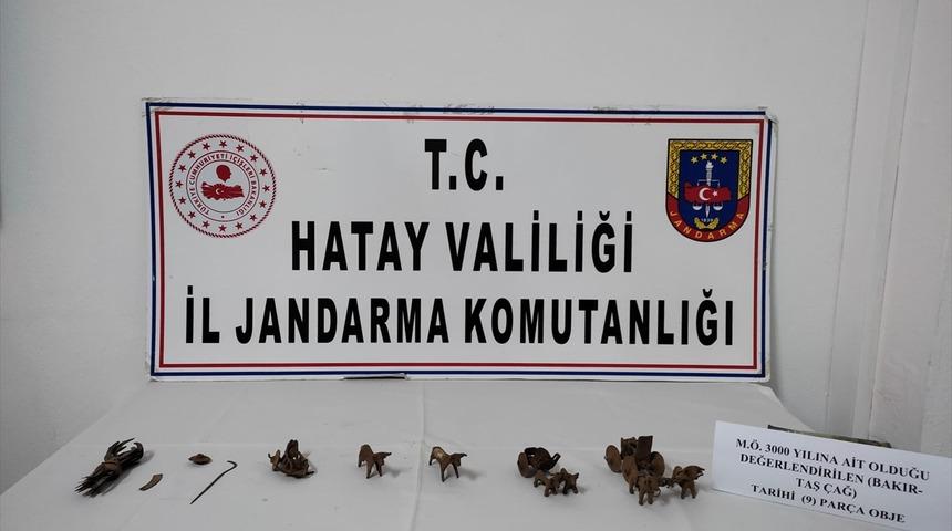 Hatay'da tarihi eser ka&ccedil;ak&ccedil;ılığı operasyonunda 3 ş&uuml;pheli yakalandı