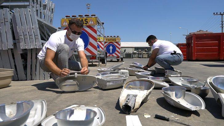 Hurda armatürler sokak hayvanları için su ve mama kabı oldu G4