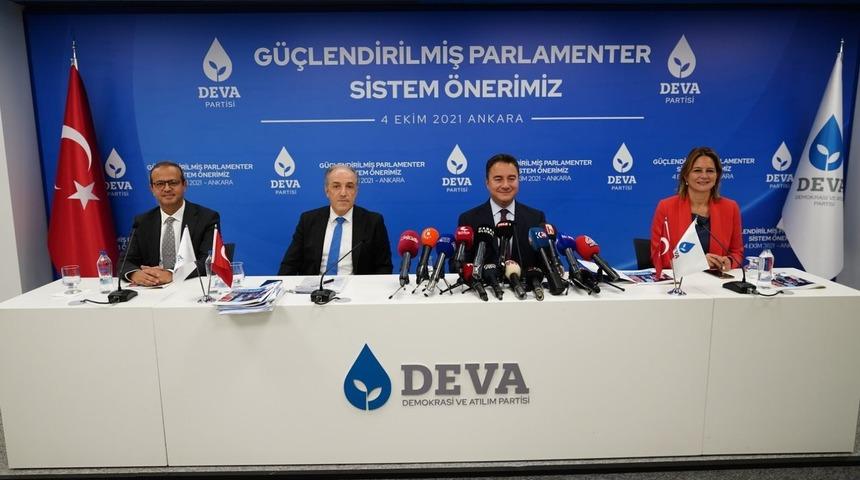 DEVA Partisi'nden G&uuml;&ccedil;lendirilmiş Parlamenter Sistem &ouml;nerisi: 'Partili cumhurbaşkanlığına son vereceğiz'