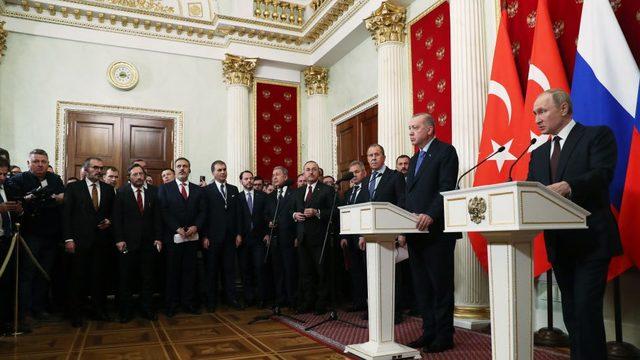 Cumhurbaşkanı Erdoğan ve Rusya Devlet Başkanı Putin, 5 Mart 2020'de Moskova'da 6 saat görüştü