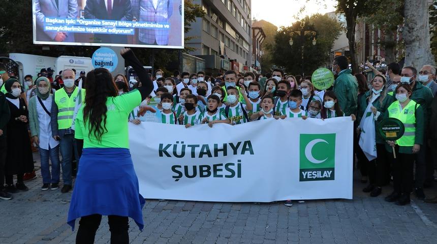 Kütahya'da bin öğrenci bağımlılığa karşı yürüdü