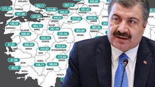Son Dakika: İllere göre haftalık vaka haritası açıklandı