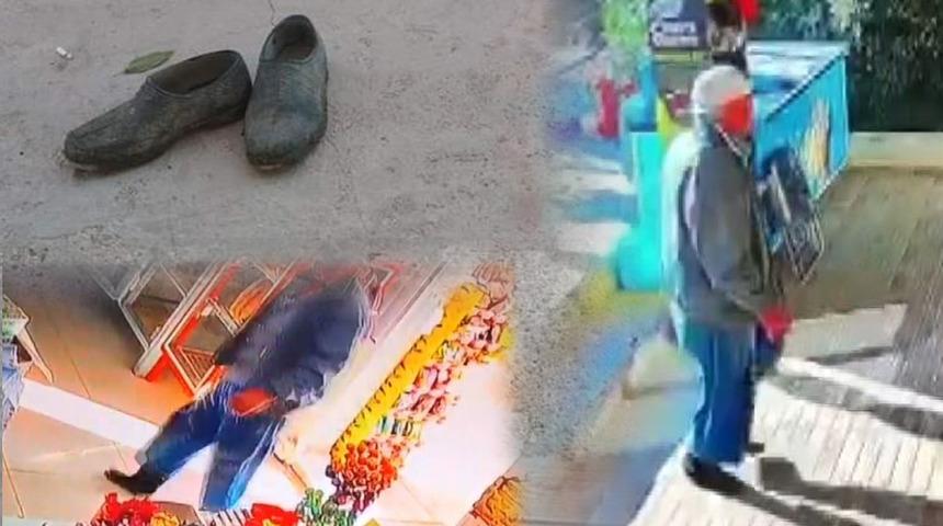 Sosyal medya bunu konuşuyor! Market kirlenmesin diye ayakkabılarını çıkarıp girdi