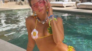 Dua Lipa da furyayı takip etti! Göğüs uçlarını çiçekle kapattı