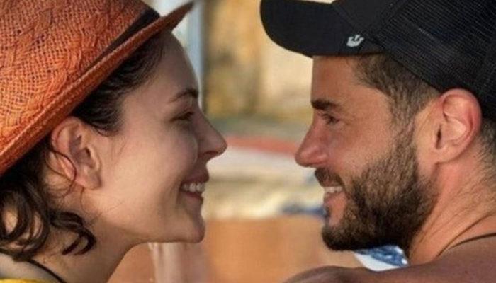 Berk Oktay'dan Yıldız Çağrı Atiksoy'a aşk öpücüğü