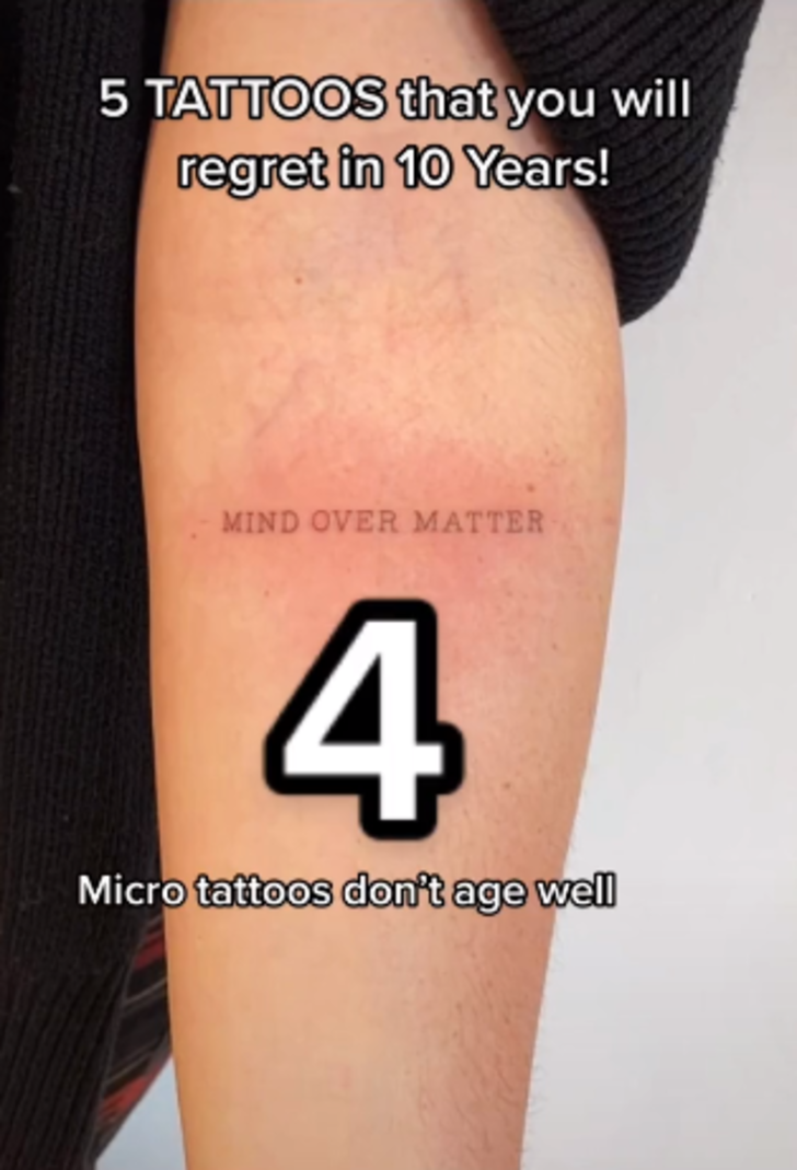 Dövme yaptırmayı düşünenler mutlaka bu listeye göz atın! İşte 10 yıl içinde pişman olabileceğiniz dövme modelleri... G4