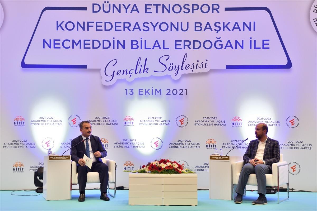 D&uuml;nya Etnospor Konfederasyonu Başkanı Bilal Erdoğan, &Ccedil;orum'da s&ouml;yleşiye katıldı: