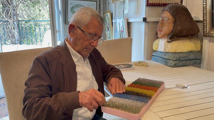 Salgın döneminde 600 bin toplu iğne kullanarak 10 tablo yaptı G1