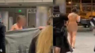 ABD'de çıplak kadın paniği! Yolculara nereli olduklarını sordu