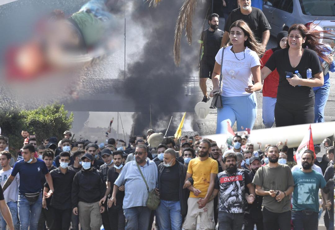 L&uuml;bnan'da ortalık karıştı! G&ouml;stericilere ateş a&ccedil;ıldı