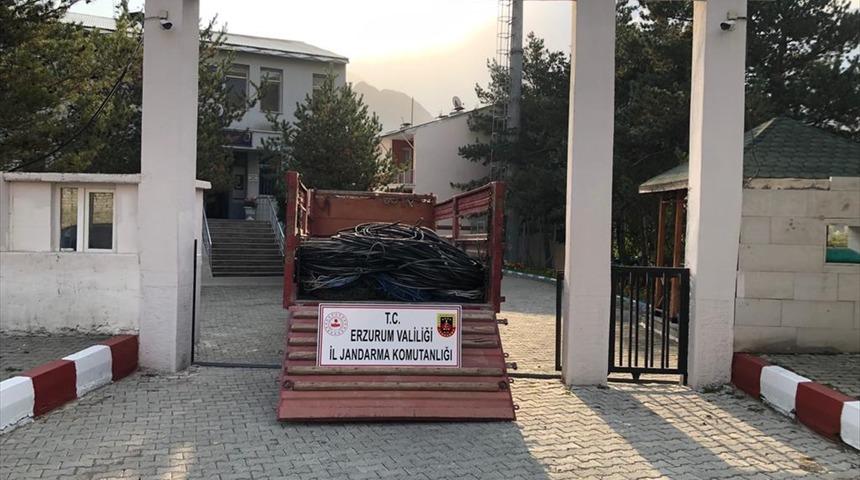 Erzurum'da elektrik kablosu çaldığı iddia edilen kişi tutuklandı