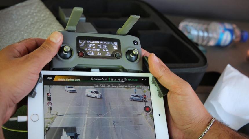 Kocaeli'de kurallara uymayan sürücüler "drone"dan kaçamadı