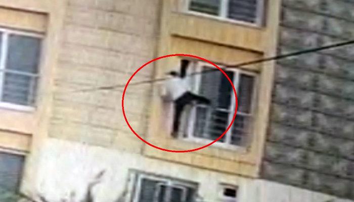 Hırsızlık için girdiği dairede ev sahibiyle karşılaşınca pencereden atlayıp kaçtı