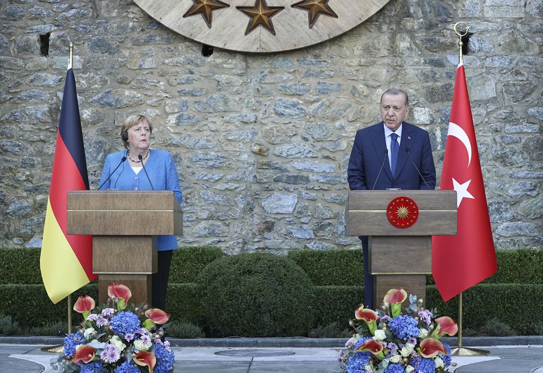 Merkel'den Cumhurbaşkanı Erdoğan'a veda ziyareti