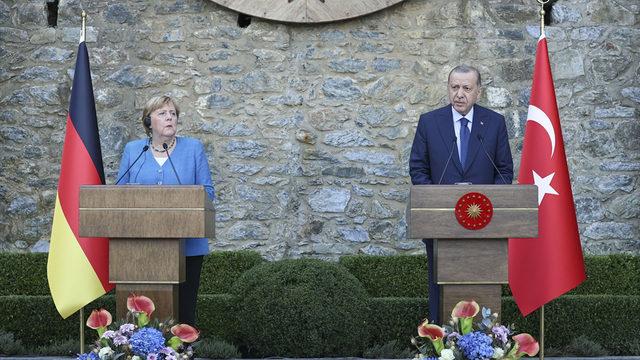 Merkel'den Cumhurbaşkanı Erdoğan'a veda ziyareti