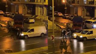 Aracın yolunu kesti, tekme tokat dayak yedi