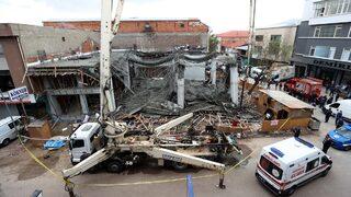 Ankara'da inşaat kirişlerinin çökmesi sonucu 3 işçi yaralandı