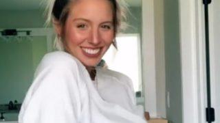 Hamileliği boyunca karnını sır gibi sakladı! Görenler büyük bir şaşkınlık yaşadı