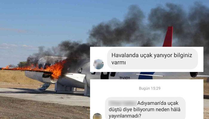 Adıyaman'da "Uçak düştü" paniği! Vatandaşlar telefona sarıldı