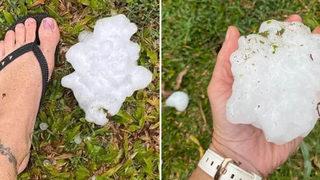 Avustralya'da dolu yağışı şaşkına çevirdi! 16 cm çapında: Çok korkunç