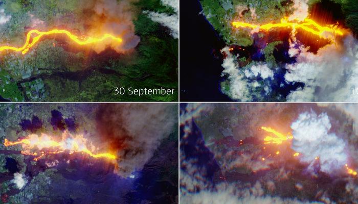 La Palma’daki yanardağ felaketi uzaydan böyle görüntülendi