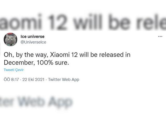 Xiaomi 12 tweeti