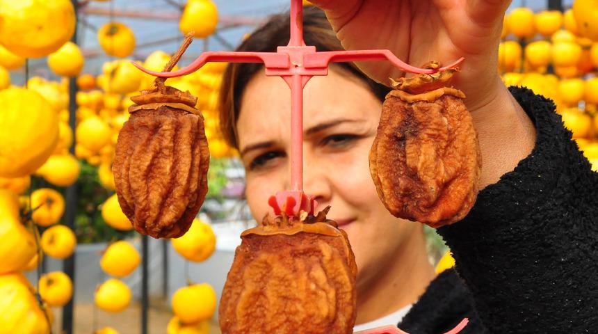 Cennet hurmasını çöpe atmak yerine balkonunda kuruttu, taleplere yetişemiyor! İngiltere'ye 500 kilo ürün sattı