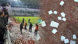 Ordu'daki maçta skandal! Kur’an-ı Kerim sayfaları konfeti şeklinde sahaya fırlatıldı