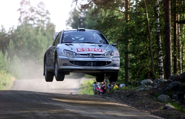 Marcus Gronholm - Timo Rautiainen (Fin), Peugeot 206 WRC,Dünya Ralli Şampiyonsı Finlandiya 2000