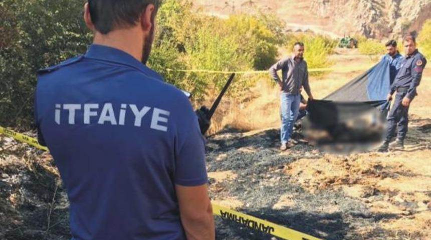 Dehşete düşüren olay! Anız yakarken alevlerin arasında can verdi