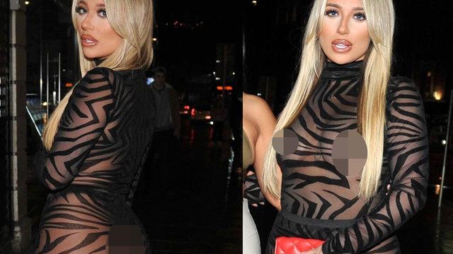 Tamamen şeffaf! Kasığını çantasıyla örttü