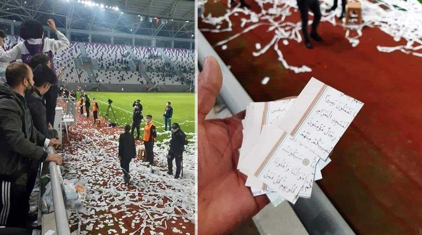 Kur'an-ı Kerim'den konfeti yapmışlardı! İlk açıklama geldi