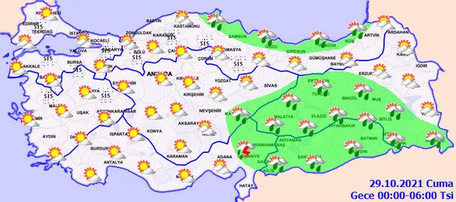 meteorolojiden cok sayida il icin yagis uyarisi 28 ekim persembe hava durumu son dakika haberler