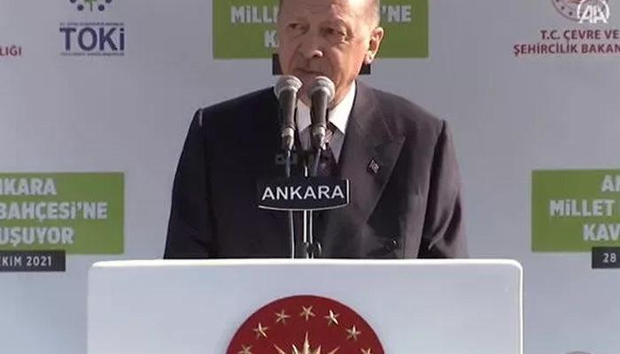 Son Dakika: Cumhurbaşkanı Erdoğan'dan İstanbullulara Millet Bahçesi müjdesi