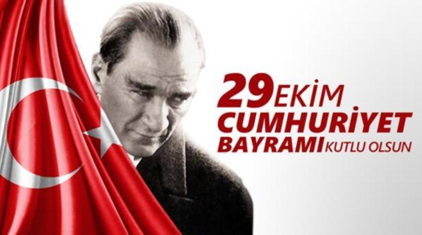 Resimli 29 Ekim Cumhuriyet Bayramı mesajları! Türk Bayraklı ve Atatürklü Cumhuriyet bayramı mesajları...
