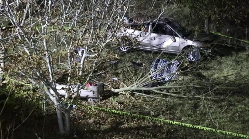 Korkunç kaza! Otomobil takla attı: 1 ölü, 1 yaralı