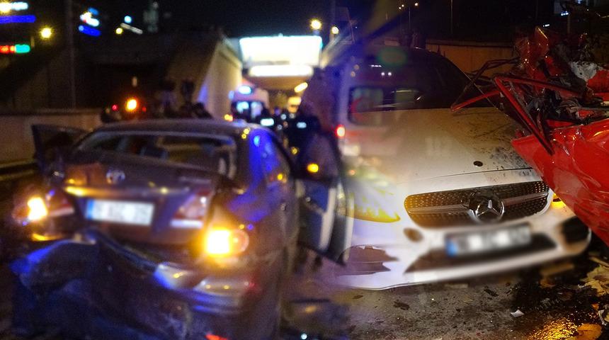 Bursa'da zincirleme trafik kazası! 7 araç birbirine girdi