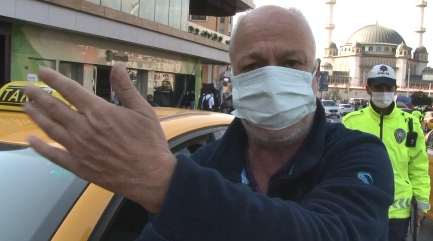 Kurallara uymayınca ceza yazılan taksiciden polise: Hakkımı helal etmiyorum