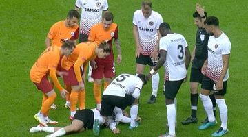 Galatasaray maçında korku dolu anlar!