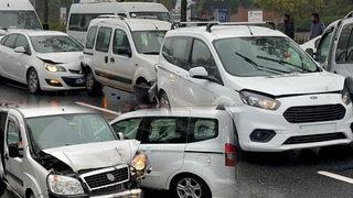 Son Dakika: Şişli'de zincirleme trafik kazası! 7 araç birbirine girdi