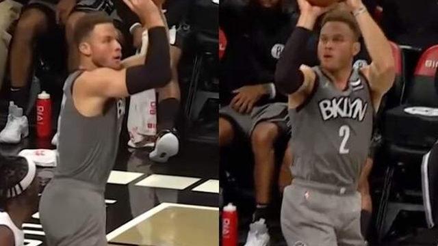 Blake Griffin, havadayken şut atmaya karar verdi!